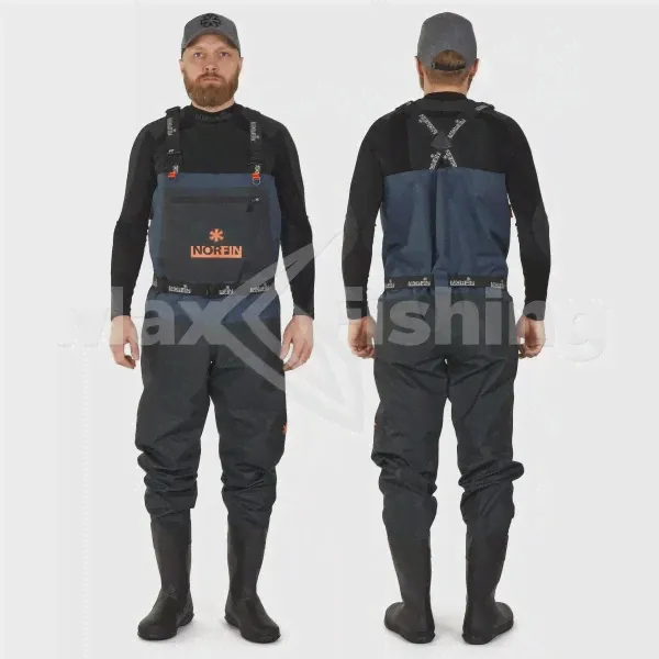 Полукомбинезон забродный Norfin Pilot Bootfoot р. 45-XLS серый
