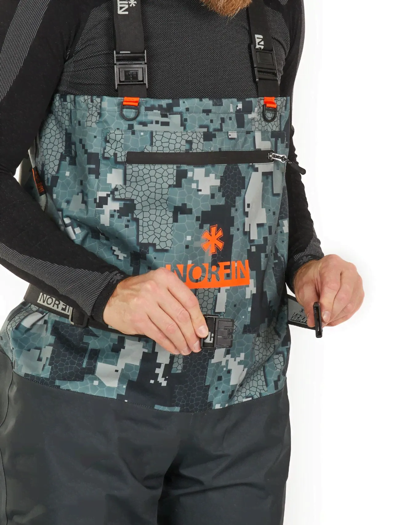 Полукомбинезон забродный Norfin PILOT CAMO BOOTFOOT (с сапогами)-1