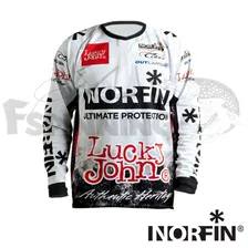 Футболка с длинным рукавом Norfin & Lucky John белая #XXL