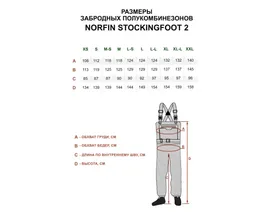 Полукомбинезон забродный Norfin PILOT STOCKINGFOOT 2 р.MS