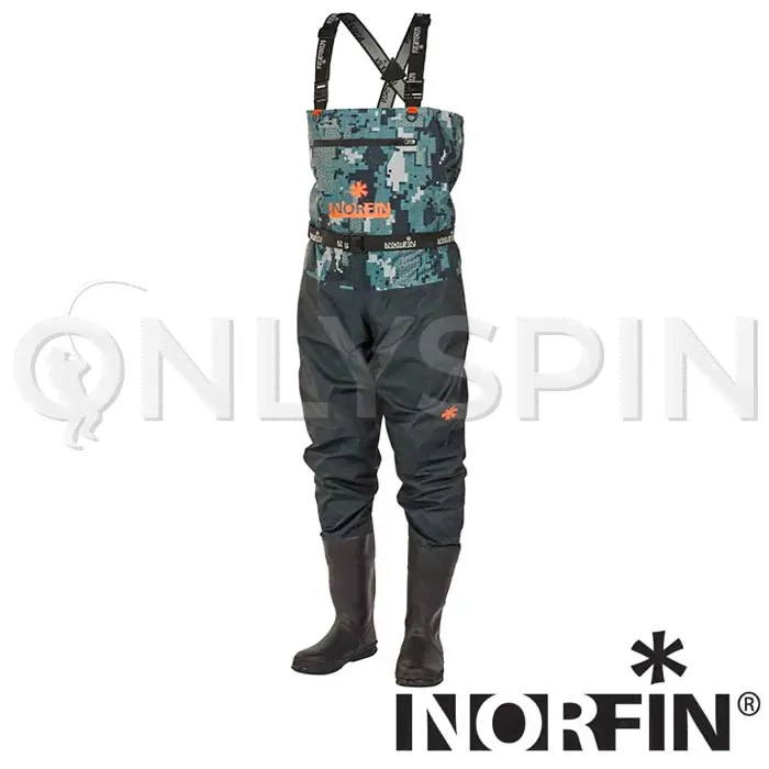 Вейдерсы Norfin Pilot Bootfoot Camo с сапогами S 41