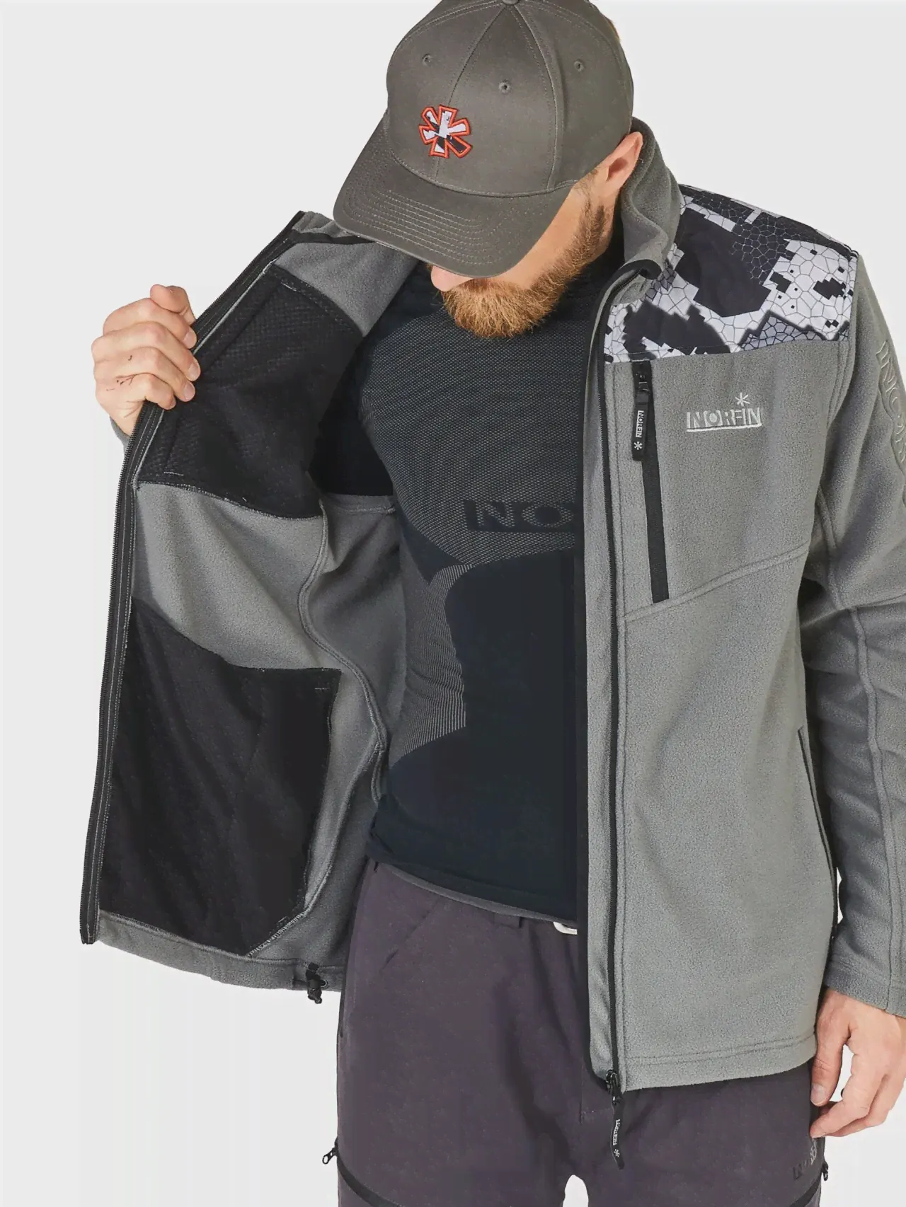 Куртка флисовая Norfin GLACIER CAMO 04 р.XL
