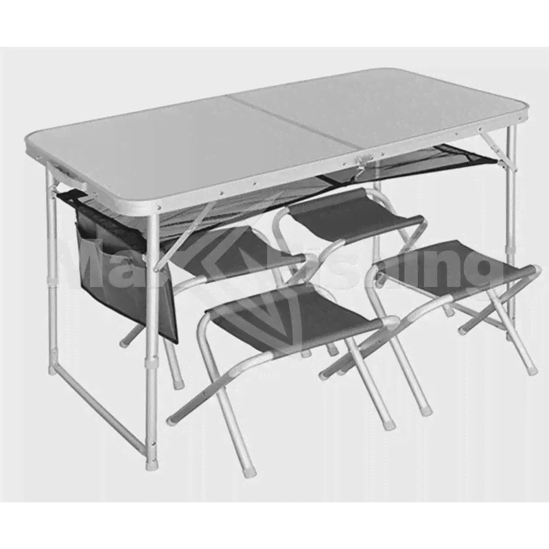Набор мебели Norfin Runn NF Alu 120x60см стол + 4 табурета-0