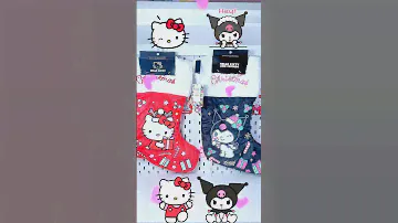 Wow! My Hello Kitty & Kuromi Christmas Stockings Just Arrived!🤩❤️🖤#hellokitty #kuromi #christmas