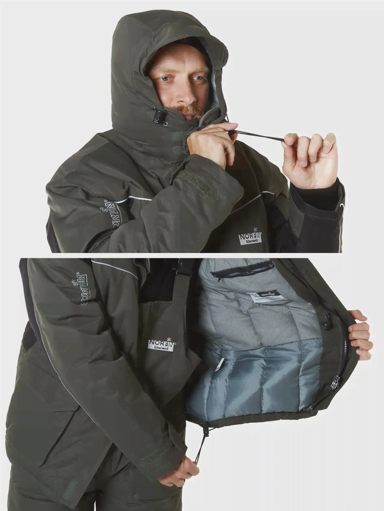 Костюм зим. Norfin ELEMENT GRAY 01 р.S-4