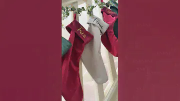 🎁 Craft personalized Christmas stockings that tell a unique holiday story. 🎅 #christmascrafts